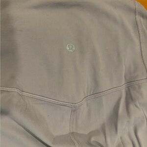 Lululemon Light Gray Leggings with Center Back Logo